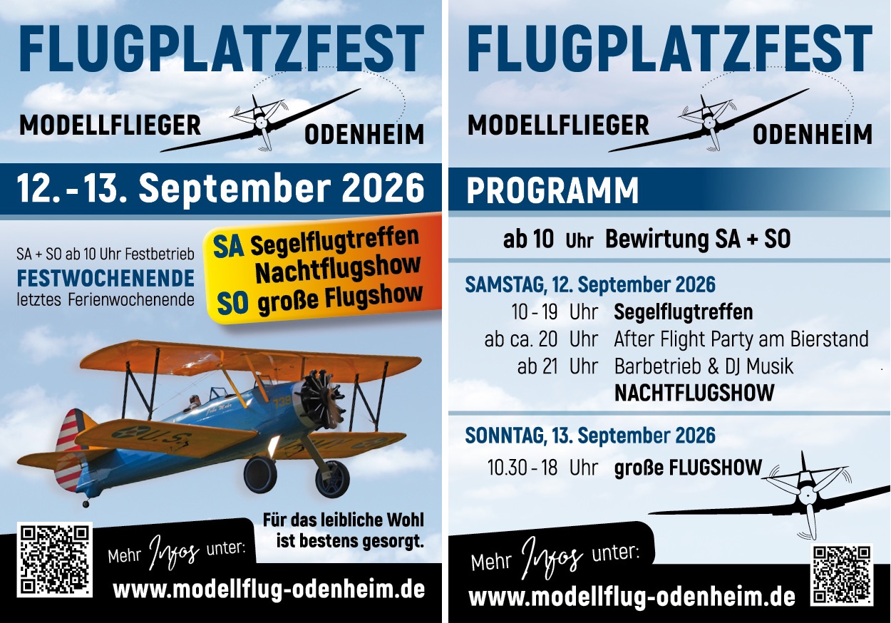 Flugplatzfest Modellflieger Odenheim 2026
